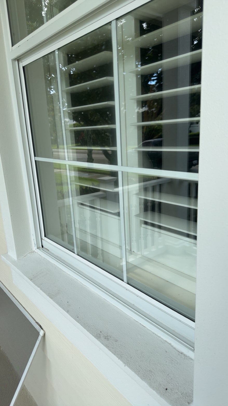 Clean streak-free window after professional cleaning